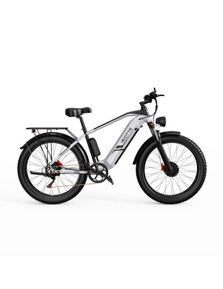 Vélo Electrique DUOTTS F26 Argent 26 pouces 50km/h 48V 20Ah 750W Double Moteur - Reconditionné