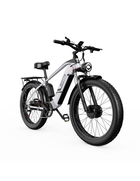 Vélo Electrique DUOTTS F26 Argent 26 pouces 50km/h 48V 20Ah 750W Double Moteur - Reconditionné