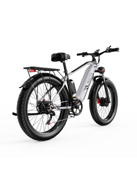 Vélo Electrique DUOTTS F26 Argent 26 pouces 50km/h 48V 20Ah 750W Double Moteur - Reconditionné