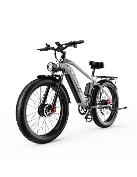 Vélo Electrique DUOTTS F26 Argent 26 pouces 50km/h 48V 20Ah 750W Double Moteur - Reconditionné