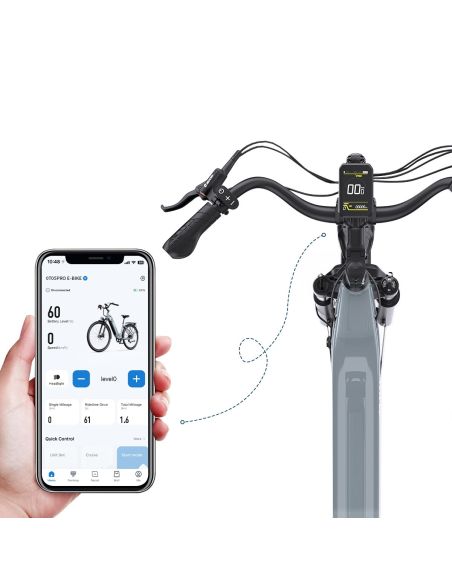 Vélo électrique Onesport OT5 pro Gris-Bleu Vélo électrique Onesport OT5 pro Gris-Bleu