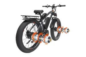 GUNAI GN88 VF09 Vélo Électrique 26 pouces 2*1000W Moteurs 48V 22Ah 55km/h Vitesse 2