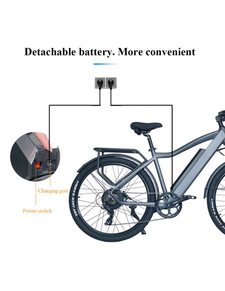 CMACEWHEEL F26 Vélo électrique 29 pouces 500W Moteur 48V 17Ah 42km/h Vitesse