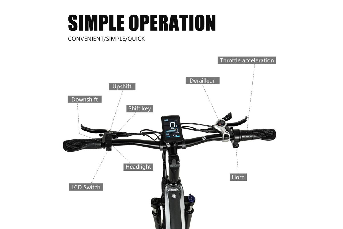 Vélo électrique CMACEWHEEL TP26 26*4.0 pouces pneu CST 750W