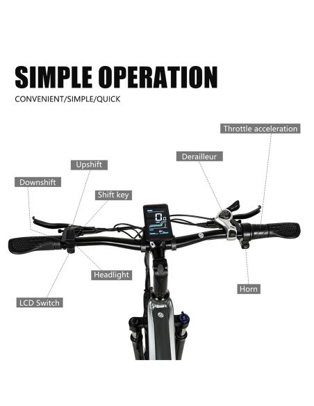 Vélo électrique CMACEWHEEL TP26 26*4.0 pouces pneu CST 750W