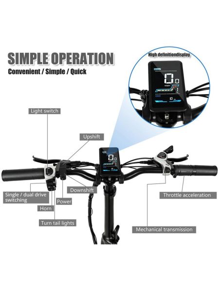 Vélo électrique CMACEWHEEL RX20 MAX 20 pouces 48V 17Ah 45km/h 750W double moteur