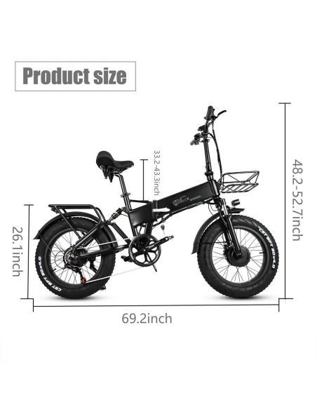 Vélo électrique CMACEWHEEL RX20 MAX 20 pouces 48V 17Ah 45km/h 750W double moteur