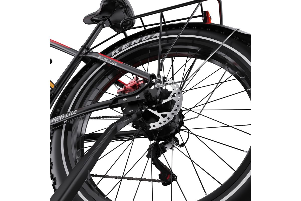Vélo Electrique DUOTTS F26 Lite Rouge-Noir 26 pouces  48V 18Ah 750W
