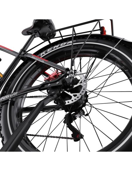 Vélo Electrique DUOTTS F26 Lite Rouge-Noir 26 pouces  48V 18Ah 750W