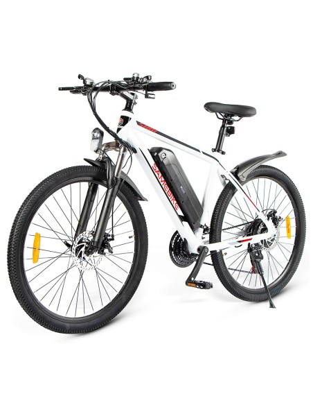 Vélo Electrique 26 pouces  SAMEBIKE SY26 350W 35km/h 36V 10Ah Blanc