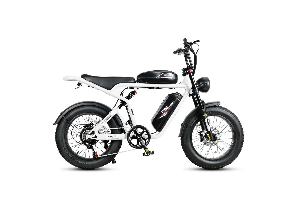 Vélo Électrique SAMEBIKE M20-III BLANC 1000W-1200W EN CRETE Version un moteur