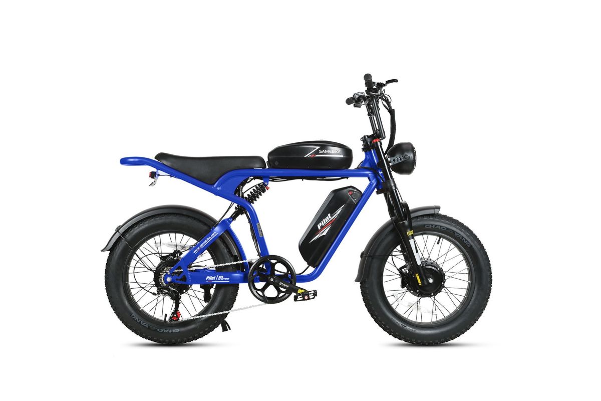 Vélo Électrique SAMEBIKE M20-III BLEU 1000W-1200W EN CRETE Version double moteurs