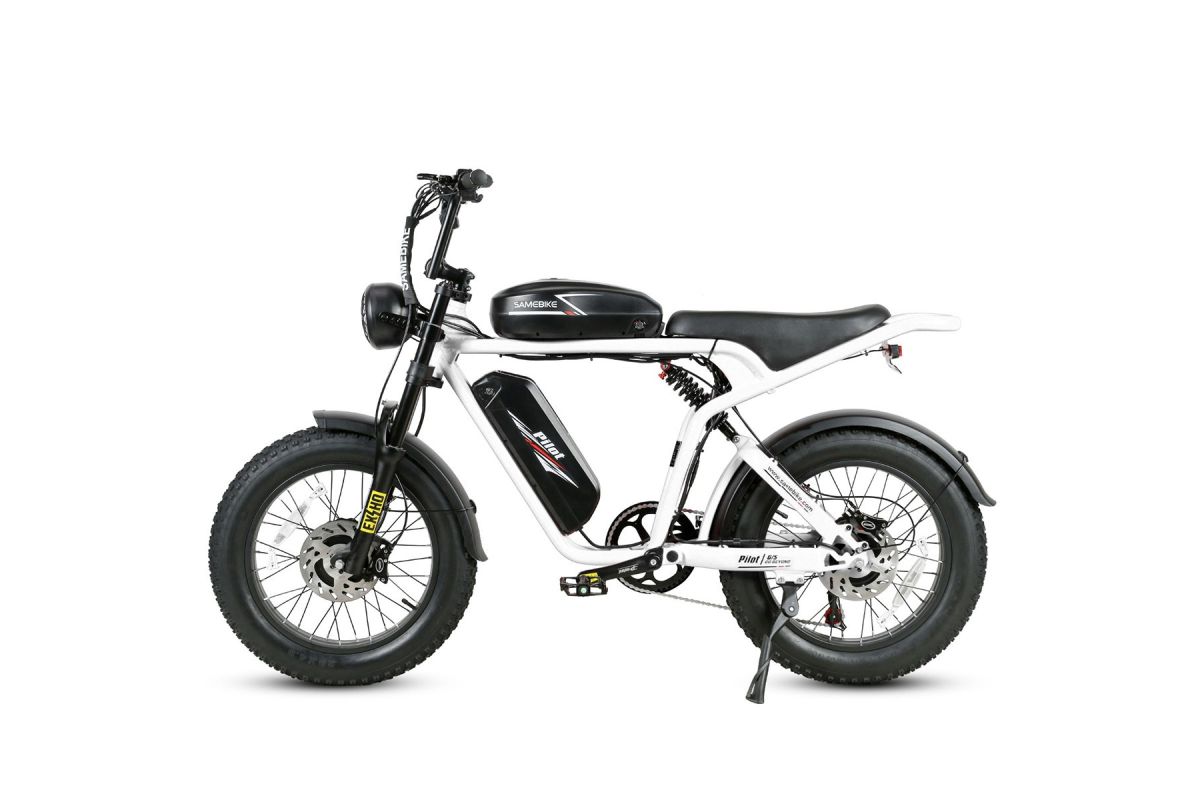 Vélo Électrique SAMEBIKE M20-III BLANC 1000W-1200W EN CRETE Version double moteurs