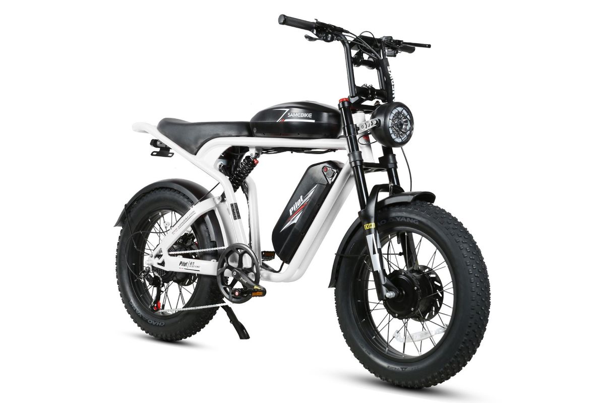 Vélo Électrique SAMEBIKE M20-III BLANC 1000W-1200W EN CRETE Version double moteurs