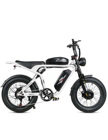 Vélo Électrique SAMEBIKE M20-III BLANC 1000W-1200W EN CRETE Version double moteurs