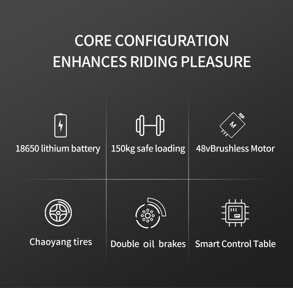 Vélo électrique GUNAI MX25 20 pouces 48V 25Ah 1000W 50Km/h charge 200KG