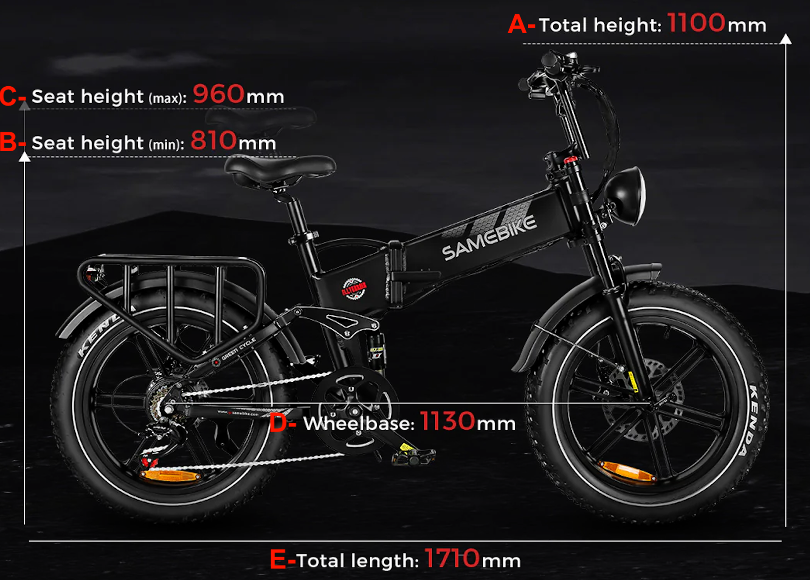 Vélo Électrique SAMEBIKE RS-A02