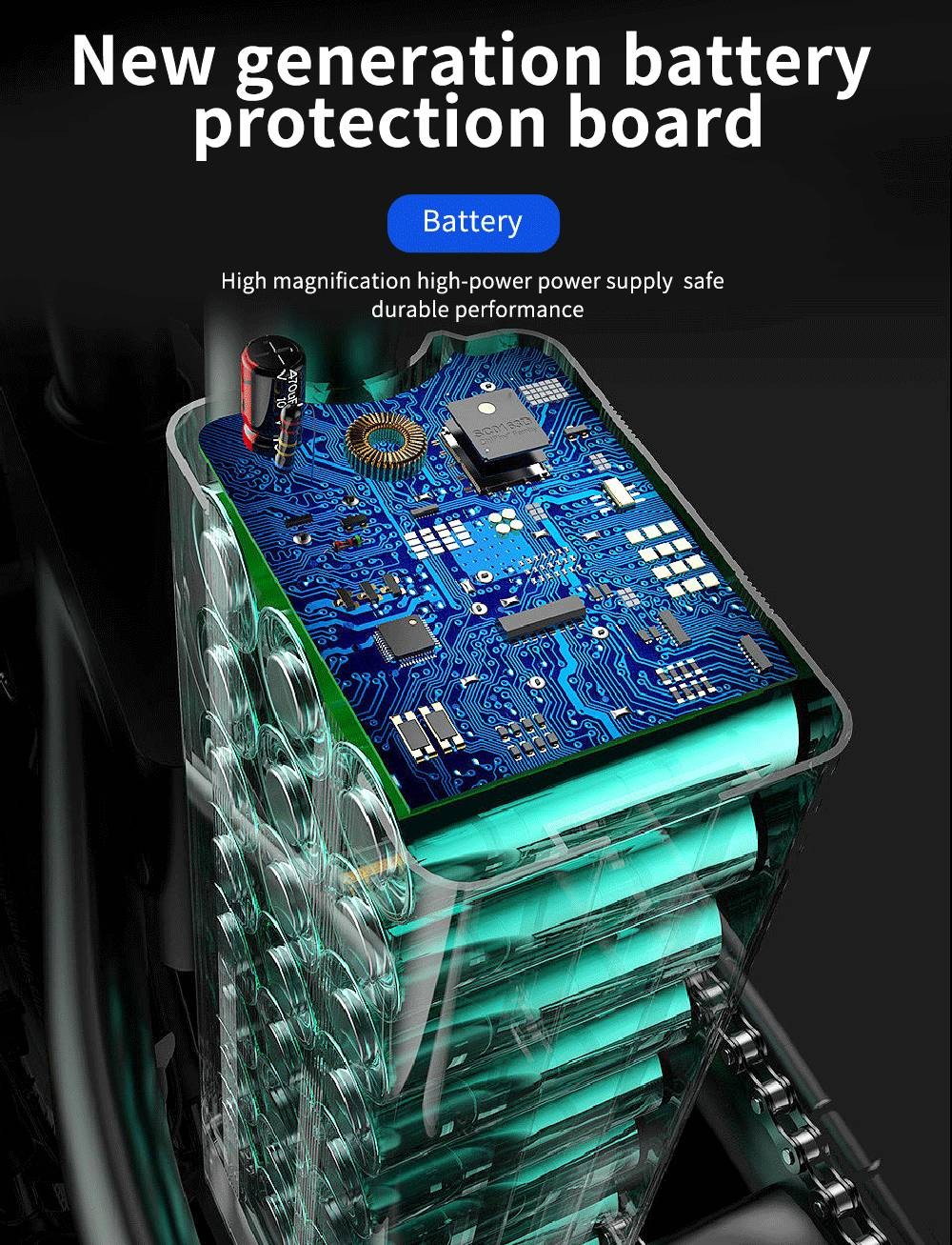 Vélo électrique CMACEWHEEL T20 20 * 4.0 pouces Pneu CST Moteur 750W 40-45 km / h Vitesse maximale Batterie 17Ah - Noir