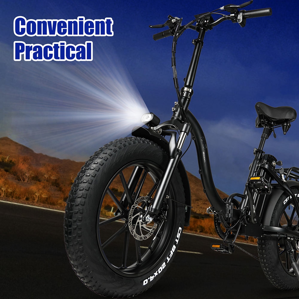 CMACEWHEEL Y20 Vélo électrique pliant Step Through Cyclomoteur E-bike, 20 * 4.0 pouces Gros pneu 750W Moteur 48V15Ah Batterie 40 km / h Vitesse maximale 70 km Portée maximale 150 kg Charge maximale
