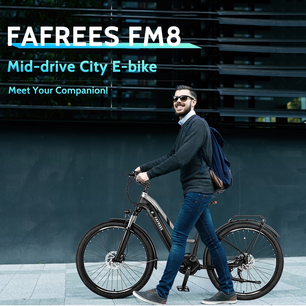 FAREES FM8 Pro Vélo électrique 27.5 pouces Pneus pneumatiques Noir