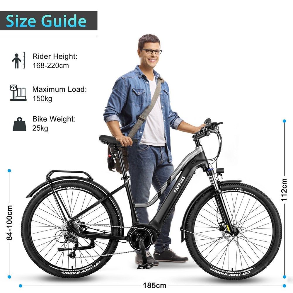 FAREES FM8 Pro Vélo électrique 27.5 pouces Pneus pneumatiques Vert