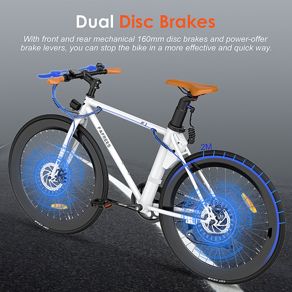 FAREES F1 Vélo Electrique 250W Moteur Brushless Bleu