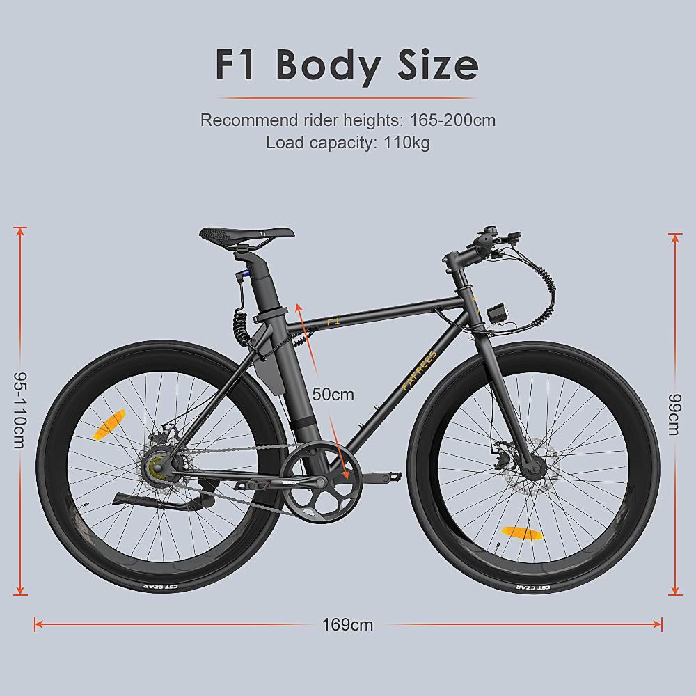 FAREES F1 Vélo Electrique 250W Moteur Brushless Bleu