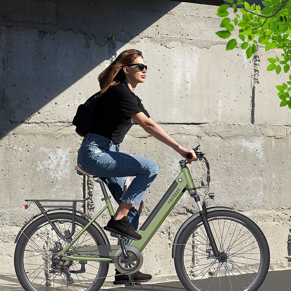 Vélo électrique de ville pas à pas FAREES F26 Pro 26'' Doré